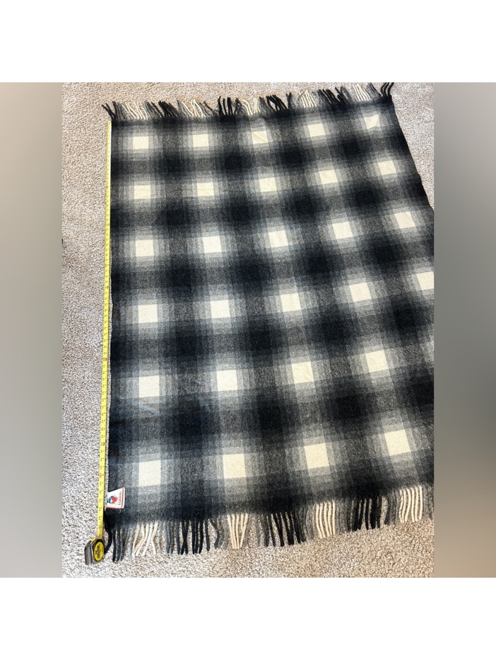 Thermotex Thermoplaid Fiap
Tome Plaid Vintage Wool Blanket with Tassels. 56x70 - Picture 8 of 9